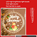 Miniatyrbillede 4 af 5: Julepynt Vindue Lys Julelys Indendørs, LED Batteridrevet Julepynt Lys til Hjem Fest Vindue Væggen 1PC Christmas Tree