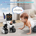 Miniatyrbilde 3 av 6: Laderbar RC- og APP-styrt robotleketøy for barn - Interaktivt intelligent LED-lys, snakker, danser, innebygd myntboks, leketøygave for barn