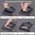 Miniatyrbilde 4 av 6: 12 tommers Glow in The Dark Veggklokker Batteridrevet Nattlys Store veggklokker Silent Clock silver