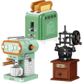 Miniatyrbillede 3 af 5: Klassiske kreative ideer globus skrivemaskine byggeklodser mini mursten kaffemaskine krus brødmaskine model sæt legetøj til voksne 00984 no box