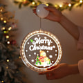 Miniatyrbild 1 av 5: Juldekorationer Fönsterlampor Julbelysning Inomhus, LED Batteridrivna Juldekorationer Ljus för Hemfest Fönster Vägg 1PC Merry Christmas