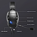 Miniatyrbillede 4 af 4: Trådløst gaming-headset med aftagelig støjreducerende mikrofon til pc PS4 PS5 Mac Switch-tablet