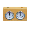 Miniatyrbillede 1 af 5: Retro analog skak-ur Timer - Mekanisk afvikling af skak-ur med store letlæselige urskiver wooden