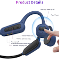 Pikkukuva 3 / 5: IPX8 Vedenpitävät Langattomat Bone Conduction -kuulokkeet Bluetooth Urheilukuulokkeet 16GB Punainen red