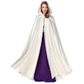 Pikkukuva 1 / 5: Witchcraft Light lvory solmio keskiaikainen kaapu Halloween hupullinen viitta Long Cape U