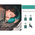 Pikkukuva 5 / 5: Ultralight ja puhallettava matka-/leirintätyyny - Puristuva, kompakti, puhallettava, mukava, ergonominen tyyny niskalle ja lannerangan tuelle