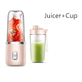 Miniatyrbillede 1 af 5: Bærbar lille elektrisk juicer i rustfrit stål, knivjuicer, kopjuicer, frugt, automatisk smoothieblender, køkkenredskab Pink juicer   Sports Cup