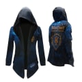 Miniatyrbillede 1 af 4: World Of Warcraft Demon Slayer Akatsuki Hokage Assassin Windbreaker Lang frakke Plus Velvet Teen Game Perifer tøj As shown XLWorld of Warcraft