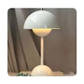 Miniatyrbild 1 av 5: Svamp Blomknopp Uppladdningsbar Led Bordslampor Skrivbordsnatt för mat i sovrummet Touch Nattljus Vit