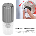 Miniatyrbillede 3 af 5: Elektrisk USB Genopladelig Kaffekværn Grå Justerbar Tykkelseskværn grey