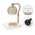 Miniatyrbilde 1 av 5: Stearinlysvarmerlampe Justerbar høyde Smeltet vokslampe Dimming Candle Warming Lamp-Rose Gold