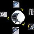 Miniatyrbillede 3 af 5: LED Brusepanel Brusehane Tårn Vandhane Rustfrit stål Digitalt temperaturdisplay Roterende SPA