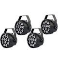 Miniatyrbild 1 av 5: 4x Led Par64 Scenljus Rgbw Dmx512 Scenbelysning