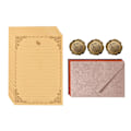 Miniatyrbilde 1 av 5: 9 stk konvolutter, 30 ark papir, 16,5*11 cm/21*14,8 cm, rosa+oransje+rød, kortinvitasjonskonvolutter Pink*Orange*Red Style 1