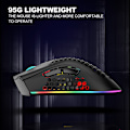 Miniatyrbillede 3 af 5: Gaming Wireless Mouse Rgb Dual-mode Gaming Mekanisk Macro Computer Notebook Mus Sort