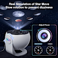 Pikkukuva 4 / 5: LED Galaxy -projektori Starry Night Light Moon Star Sky Nebula -projektiolamppu black
