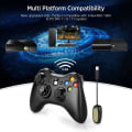 Miniatyrbild 2 av 5: Trådlös handkontroll för Xbox 360, 2,4 GHz Gamepad Joystick trådlös handkontroll (svart).