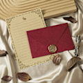 Miniatyrbilde 5 av 5: 9 stk konvolutter, 30 ark papir, 16,5*11 cm/21*14,8 cm, rosa+oransje+rød, kortinvitasjonskonvolutter Pink*Orange*Red Style 1