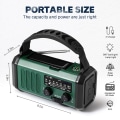 Pikkukuva 2 / 6: Hätäradio kammella, 10000mAh hätäradio, aurinkoradio AM/FM sääradio, USB Type-C lataus, taskulamppu ja LED-lukuvalo