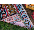 Miniatyrbillede 5 af 6: Navajo tæppe aztekisk tæppe til sofa seng egnet til udendørs camping strand picnic rejse 82x35 tommer