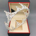 Miniatyrbillede 1 af 4: Barok Retro Rhinestone Gotisk brudekron Sort bryllupstiara Ond dronning krone, Gotisk tiara Gotisk hovedbeklædning S