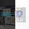 Miniatyrbillede 3 af 5: Mekanisk 24 timers timerkontakt AC 220-240v 15 minutter interval 96 gange On/Off Programmerbar elektrisk timer Din skinneinstallation Relækontakt SUL181h AC110-230V