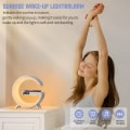 Miniatyrbillede 3 af 5: Multifunktionel Trådløs Oplader Vækkeur Højttaler App Kontrol Rgb Night Light Ladestation Til Iphone black