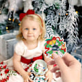 Miniatyrbild 2 av 5: Julmålning Adventskalender, 24 st julgranspynt, Måla-själv DIY-prickar Nyckelringspendant Barn Handgjord Målningsjulgåvor