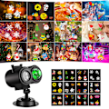 Miniatyrbillede 4 af 4: Halloween Juleprojektorlys Udendørs Indendørs, HD Fjernbetjening Led Ferieprojektorlys Landskabsdekoration Udenfor til Jul Havefest