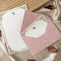 Miniatyrbilde 5 av 5: 9 stk konvolutter, 30 ark papir, 16,5*11 cm/21*14,8 cm, rosa+oransje+rød, kortinvitasjonskonvolutter Pink*Orange*Red Style 2