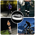 Miniatyrbilde 5 av 5: 2 stk. LED-armbånd, oppladbare, 3 lysmoduser, lysarmbånd, vanntett lysarmbånd, lysstripe for jogging, nattløping