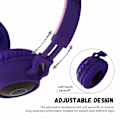 Pikkukuva 4 / 5: Bluetooth 5.0 Cat Ear -kuulokkeet taitettavat korvalla kiinnitettävät langattomat stereokuulokkeet (violetti) purple
