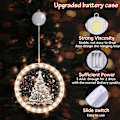 Miniatyrbild 2 av 7: Juldekorationer för fönster, 2,6 m LED-fönsterhängande ljusdekorationer, batteridrivna för utomhus- och inomhusfönster, julgran 1PC Santa Claus