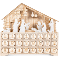 Miniatyrbillede 1 af 5: Julekalender i Træ - Fyld Selv - 24 Skuffer - Julepynt