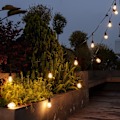 Pikkukuva 4 / 5: Vedenpitävät LED-aurinkokäyttöiset leirivalosarjat - Ripustettavat, himmennettävät vintage Edison -lamput - 16 jalan terassivalot luovat kahvilailmapiirin takapihallesi