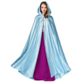Miniatyrbillede 1 af 5: Witchcraft Ice Blue Tie Up Middelalderdragt Halloween-hættekappe Lang Cape U