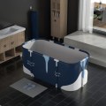 Miniatyrbild 2 av 4: Helkroppsbadhink Vikbart badkar Pvc Bärbar Vuxna Icke-uppblåsbart badkar Hushållsisolerad fat 1.2M