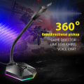 Miniatyrbillede 3 af 5: Tsp201 Justerbar Rgb Light Usb Desktop Gaming Live Streaming Mikrofon Til Pc