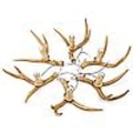 Pikkukuva 4 / 5: 6 Antlers Resin kattokruunulamppu 220v E14 polttimo