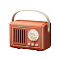 Miniatyrbild 1 av 5: Retro Bluetooth-högtalare, Bärbar Mini Trådlös Bluetooth-högtalare, för Kontor, Kök, Skrivbord, Sovrum, Utomhustillbehör, Stöd för USB/TF-kort/AUX Red