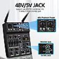 Pikkukuva 3 / 5: 4 Channel Audio Mixer Ammattimainen UHF langaton mikrofonijärjestelmä