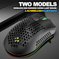 Miniatyrbillede 2 af 5: Gaming Wireless Mouse Rgb Dual-mode Gaming Mekanisk Macro Computer Notebook Mus Sort