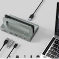 Miniatyrbild 6 av 6: 11 i 1 dockningsstation RJ45 nätverksport typ C USB 3.0 HUB Adapter HDTV dockning