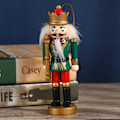 Miniatyrbillede 5 af 5: 5-Tommer Træ Nøddeknækker Ornament 4-Sæt - Jule Nøddeknækker Soldat Nøddeknækkere Dekorationer Juleferie