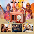 Pikkukuva 5 / 5: Retro Bluetooth-kaiutin, Kannettava Mini Langaton Bluetooth-kaiutin, Toimistoon, Keittiöön, Työpöydälle, Makuuhuoneeseen, Ulkotiloihin, Tukee USB/TF-korttia/AUX-liitäntää Red