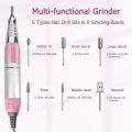 Miniatyrbillede 6 af 6: Elektrisk neglefil med fodpedal E-fil Manicure sæt, Gel negle slibemaskine, Akryl negleboremaskine