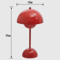Miniatyrbilde 5 av 5: Sjampinjong Blomsterknopp Oppladbare Led Bordlamper Skrivebord Natt For Soverom Spisestue Touch Natt Lys Rosa