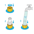Miniatyrbilde 3 av 5: 3-i-1 Sprutmatte, Sprinkler for Kids Pool for Learning – Sprinkler Pool, 67’’ Utendørs Vannleker – “fra A til Å” Utendørs Lekematte