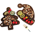Miniatyrbillede 1 af 5: Træ Julefrugtsmiddagstallerken, Sød Træ Julefrugtsmiddagstallerken, Juletræ Julehat Serveringsbakke Kage Dessert Snacktallerken
