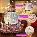 Miniatyrbilde 5 av 5: Gaveinnpakket musikkboks Karusellhester Fargeskiftende lys Unicorn Snow Globe for kvinner venner